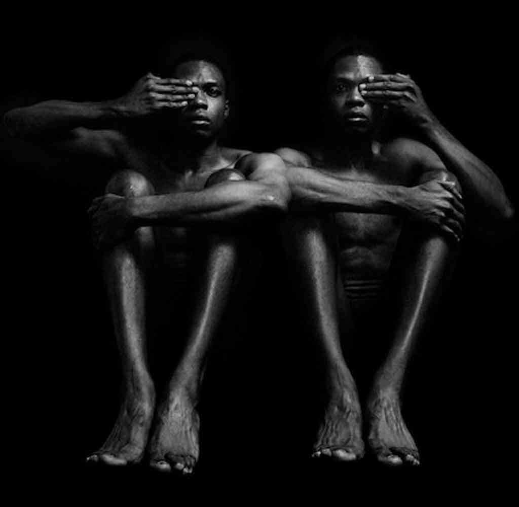 Rotimi Fani-Kayode 1989: Half Opened Eyes Twins, gelatin silver print. Photo: AutographABP via Tiwani Gallery